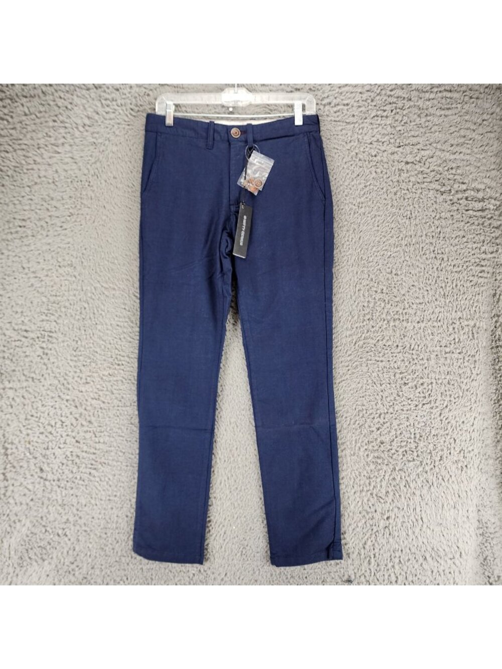Nifty Genius Pants Mens 28x30 Navy Blue Cotton Mid Rise Chinos *NWT*
